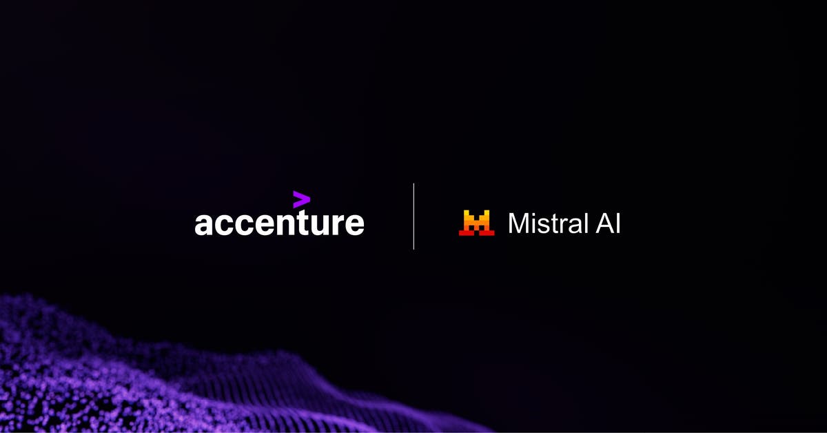 Official Accenture visual for the strategic collaboration announcement with Mistral AI